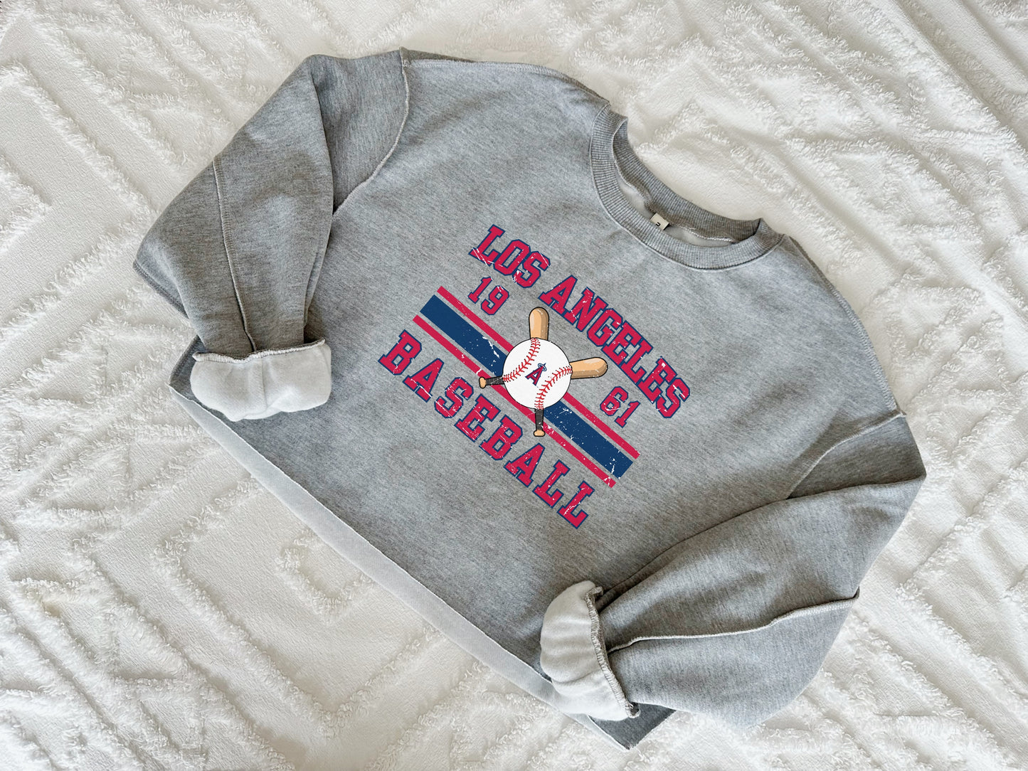 Vintage Baseball Cropped Sweatshirt