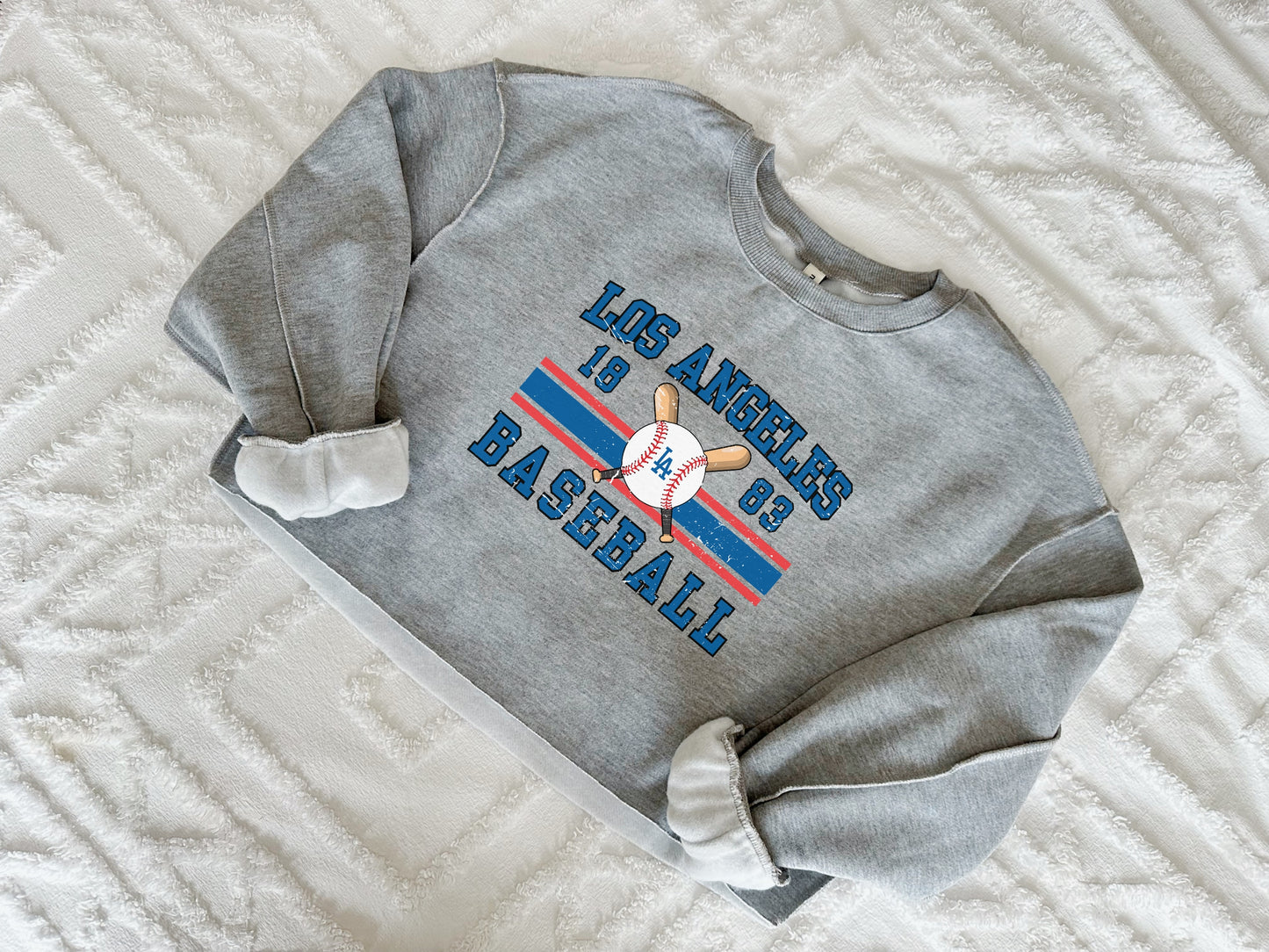 Vintage Baseball Cropped Sweatshirt